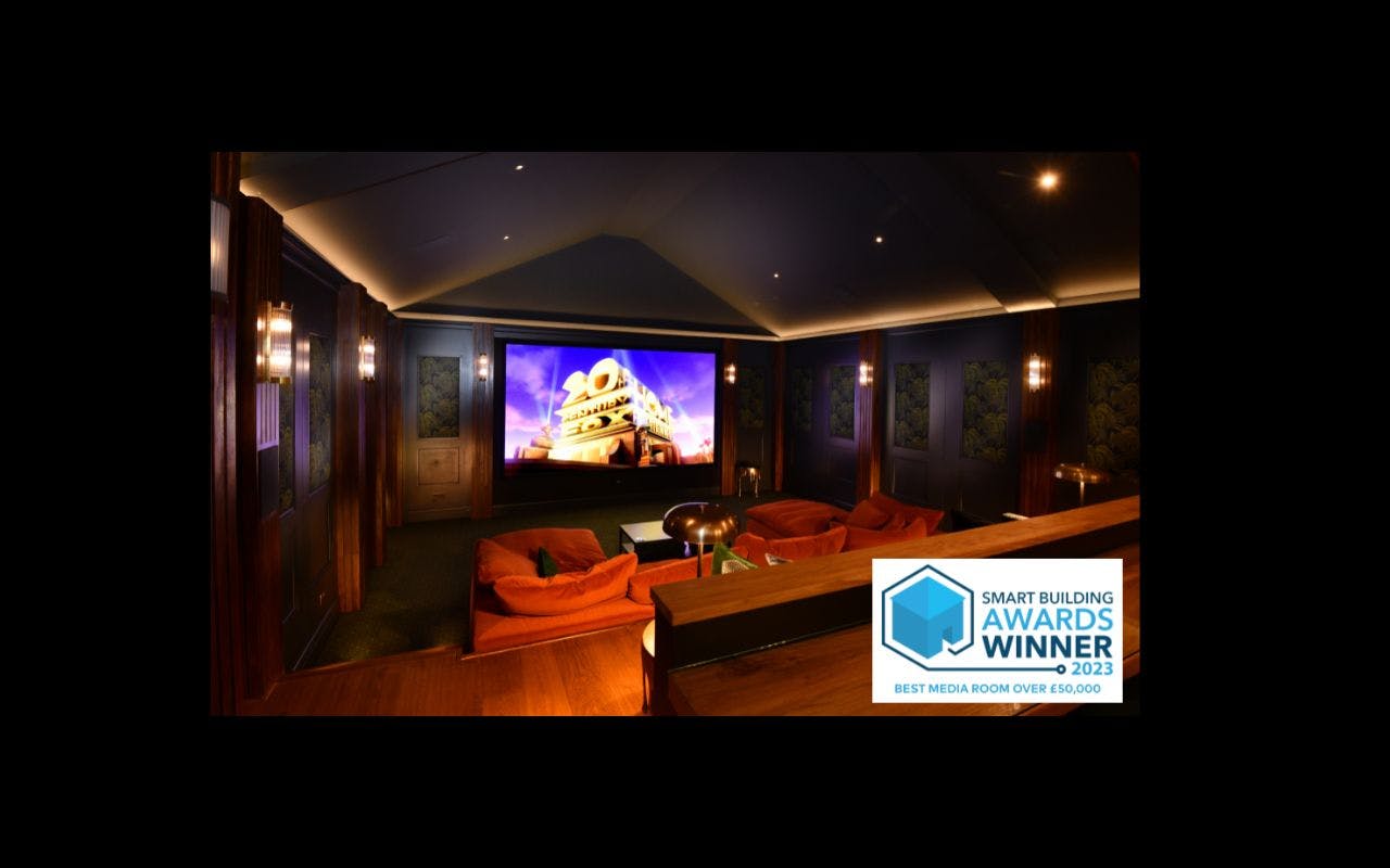 Cyberhomes Wins "Best Media Room Over £50,000" at Smart Building Awards 2023!
